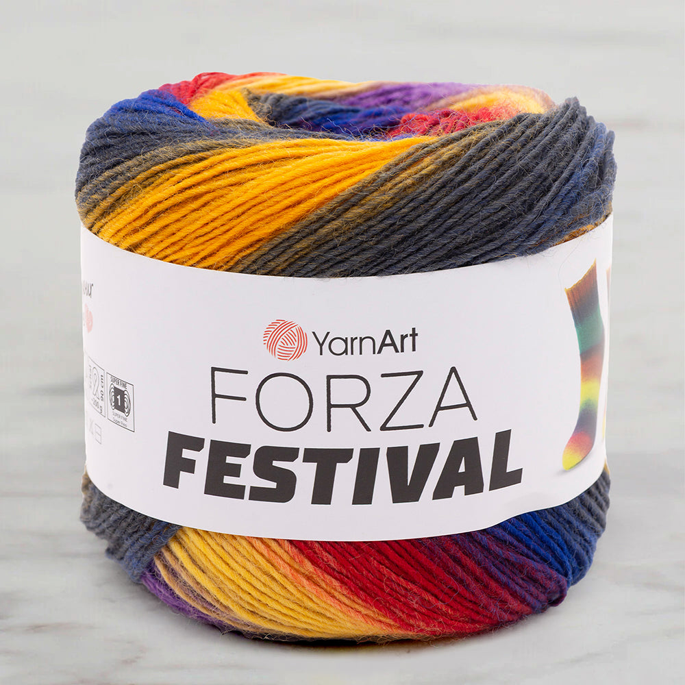 Yarnart Forza Festival Ebruli El Örgü İpi - 2909